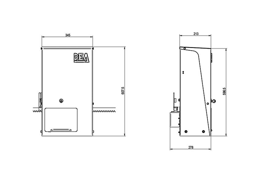 619100~~IRONBOX-XS ijzeren anti-vandaal behuizing (RAL 9006) voor REV en GULLIVER