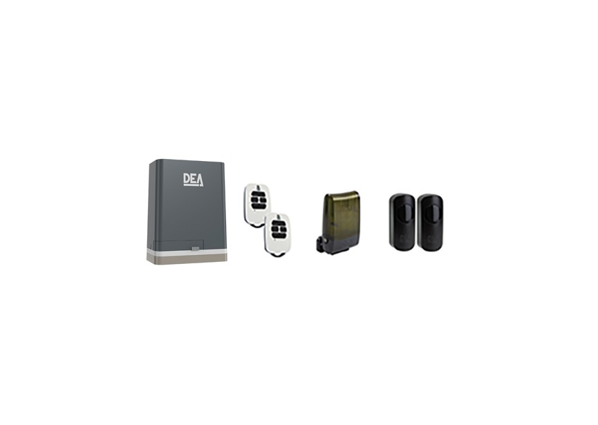 LE KIT LIVI 6 NET CONTIENT:
- 1 moteur pour portail coulissant 600kg
- 1 armoire de commande 24V
- 1