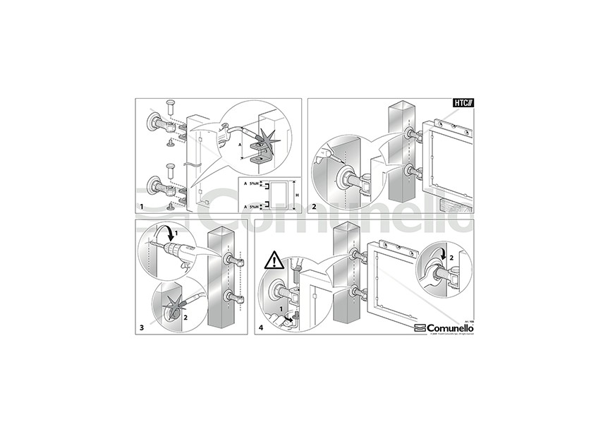 GOND REGLABLE AVEC ECROU A VISSER M24