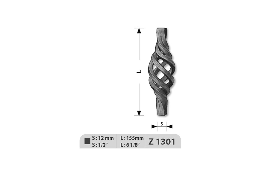 TORSADE FORG.A CHAUD 12X150