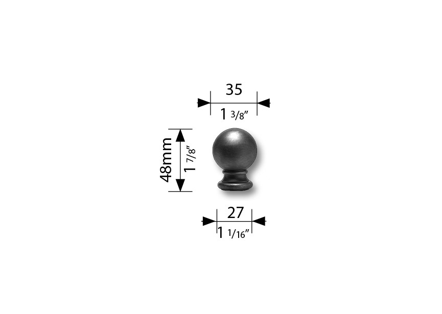 SPHERE EN ACIER MASSIVE - SOUDABLE ET GALVANISABLE