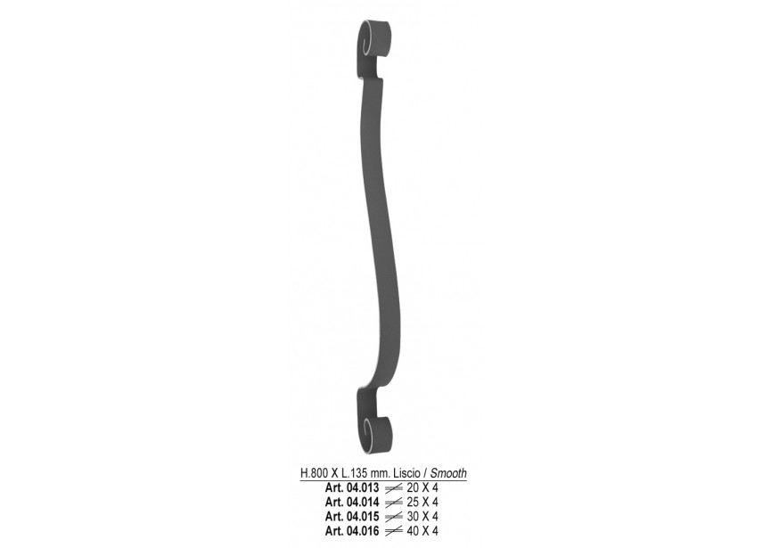 VOLUTE LARGE 800X135MM 20X4MM