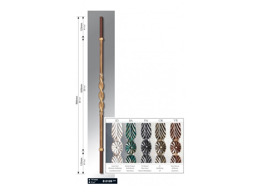 BALUSTRE PRESTIGE COULEUR VIEUX BRONZE