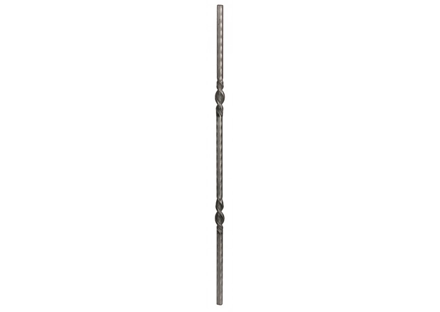 BALUSTRE MARTELE SUR ANGLE #12MM - LONGUEUR 1M