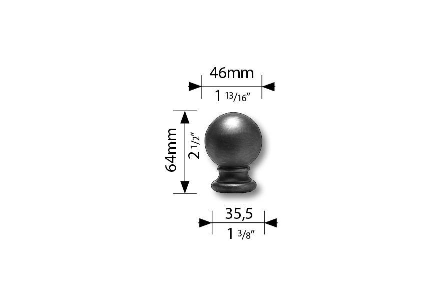 SPEHRE CREUSE EN ACIER MOULE- SOUDABLE ET NON GALVANISABLE