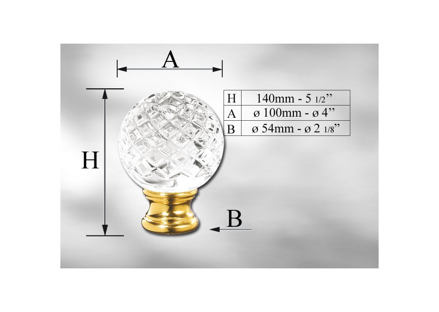 SPHERE EN CRISTAL DE PLOMB - NOUVELLES DIM. 04-05