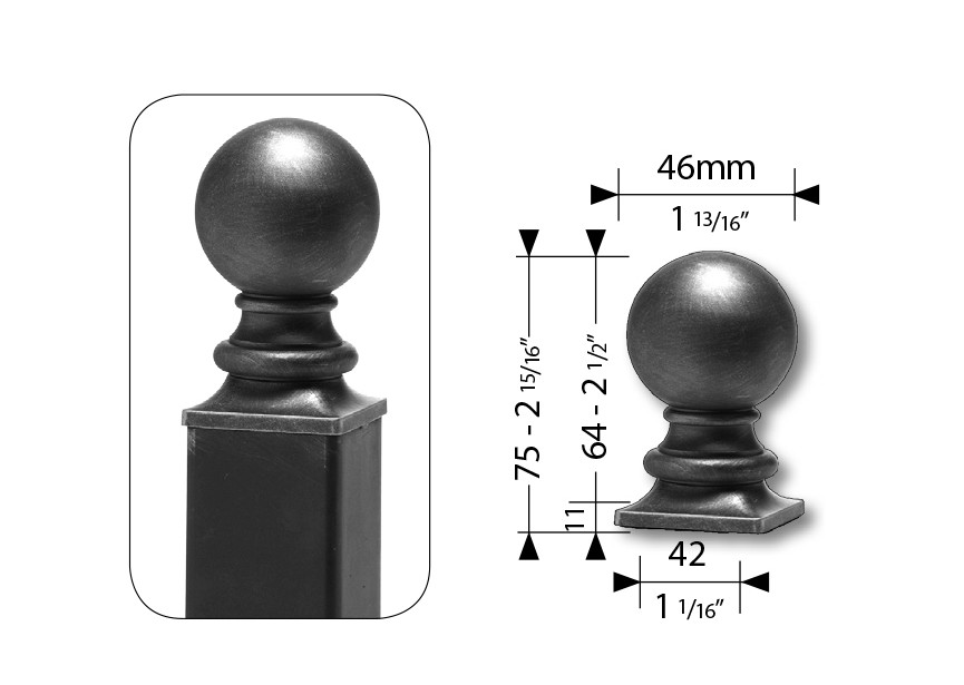 SPHERE MASSIVE  EN ACIER- SOUDABLE ET GALVANISABLE