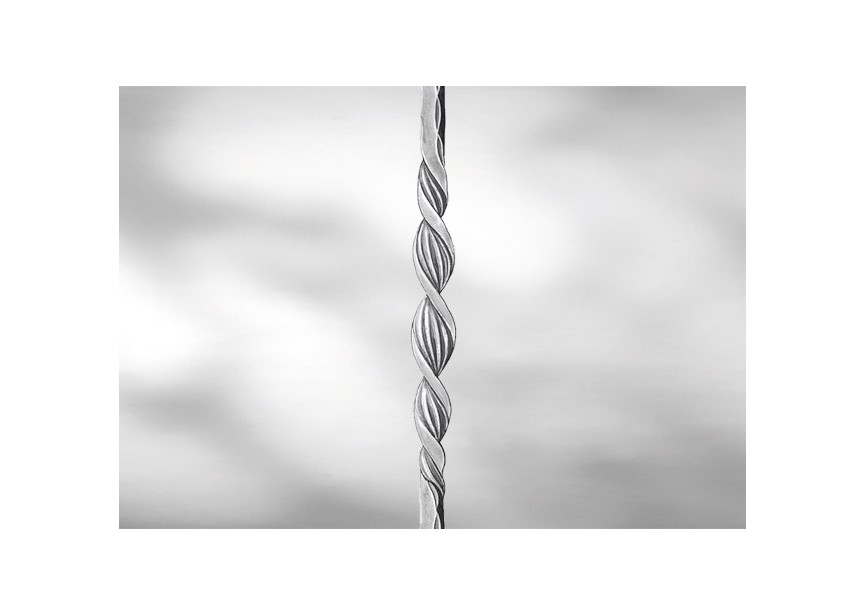 BALUSTRE MARTELE SUR ANGLE #14MM - LONGUEUR 1M