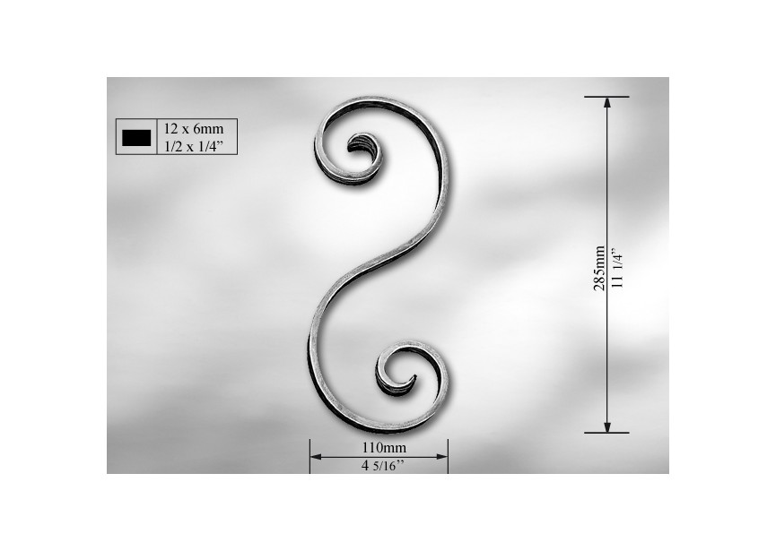 VOLUTE 285X110 - 12X6MM.