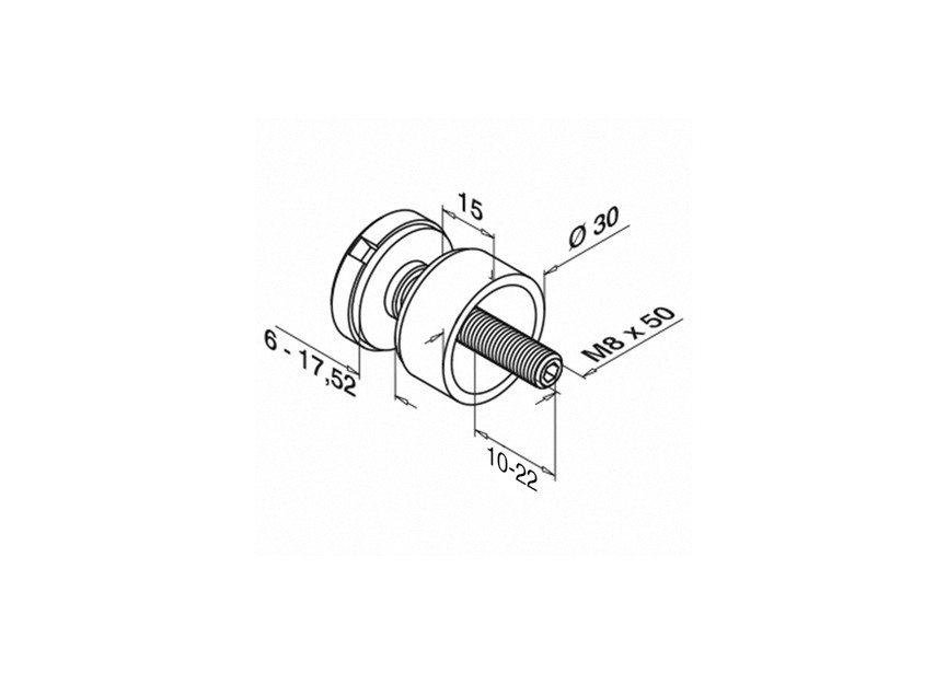 Adaptateurs pour verre, 30 mm,