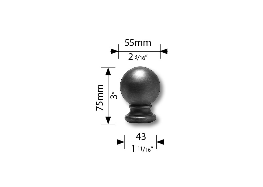 SPHERE EN ACIER MASSIVE - SOUDABLE ET GALVANISABLE