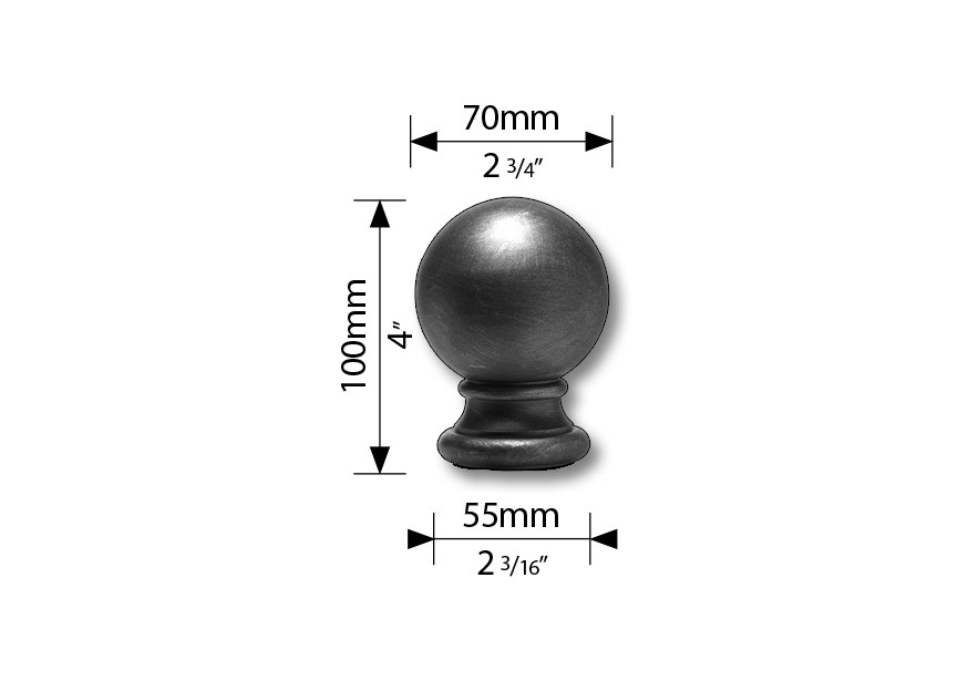 SPHERE EN ACIER MASSIVE - SOUDABLE ET GALVANISABLE