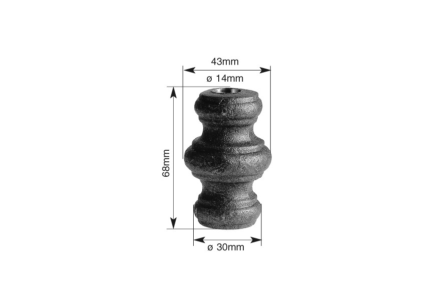 SABOT DECOR.68X43X30 14MM