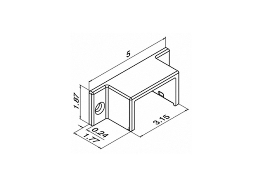 Muurflens voor u-profielbuis, Easy Glass Hybrid