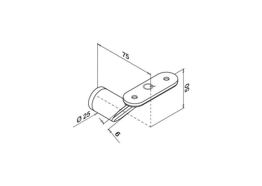 Handrailingsteun voor buis, MOD 0123