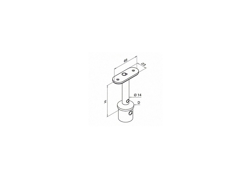 Buissteun, Ø33,7 mm x 2 mm