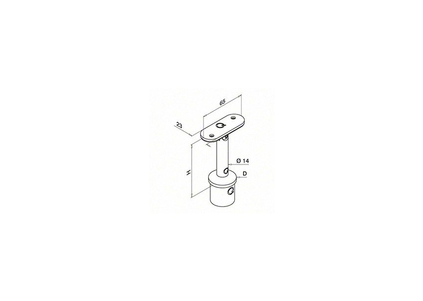 Buissteun, variabel, Ø33,7 mm x 2 mm