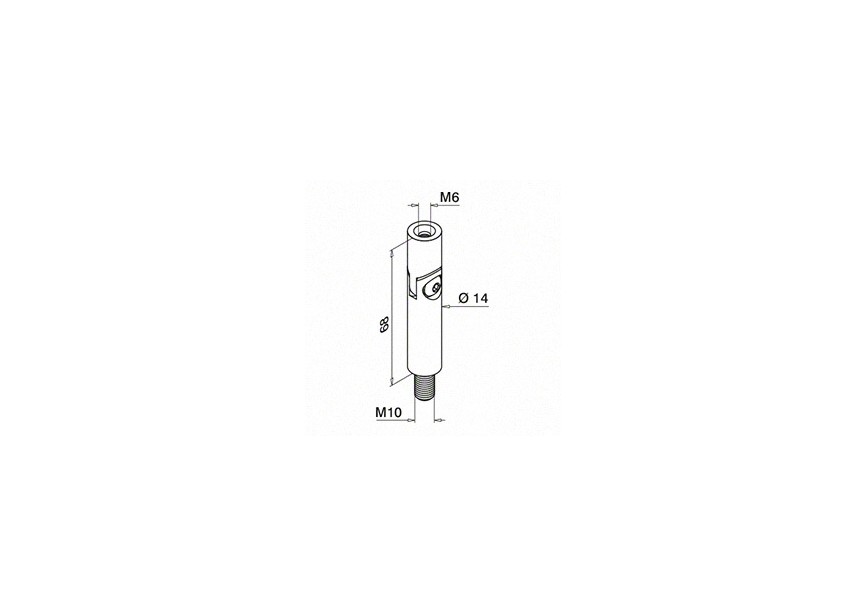 Handrailingsteun steel, variabel, Ø14 mm