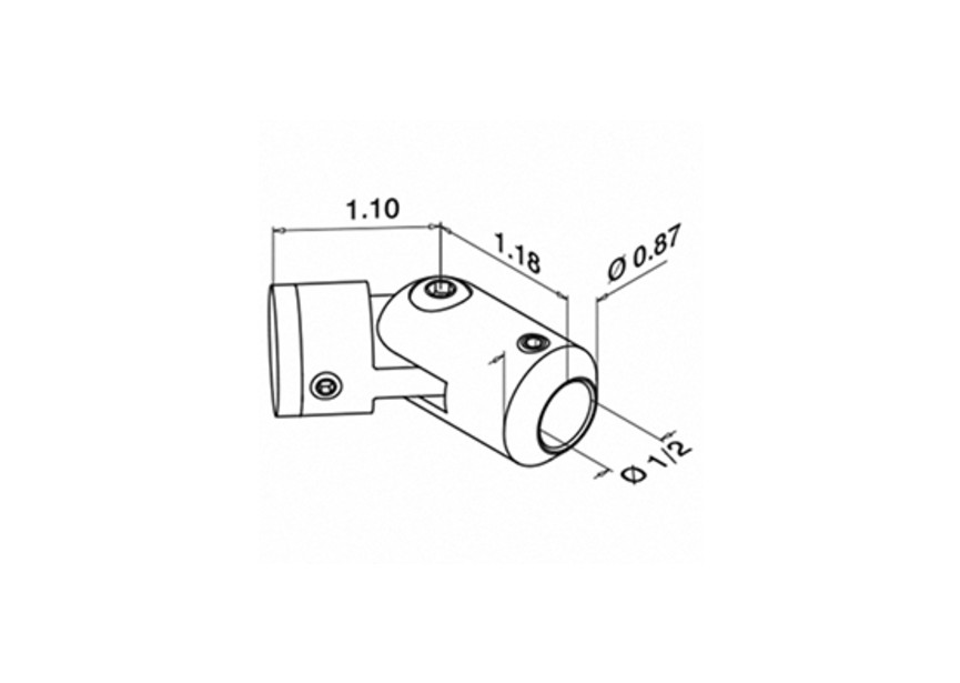 Support de barre orientable, montage entre poteau