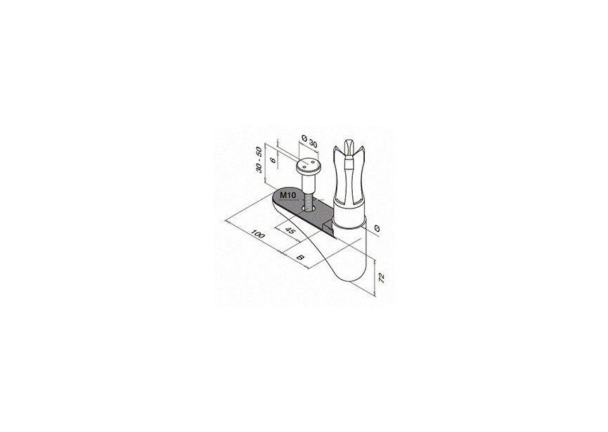 Trapflens voor lijmverbinding