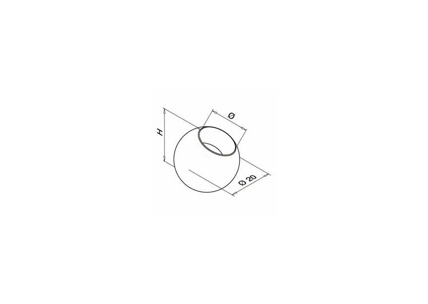 Bouton dornement Ø20 mm, barre Ø12 mm