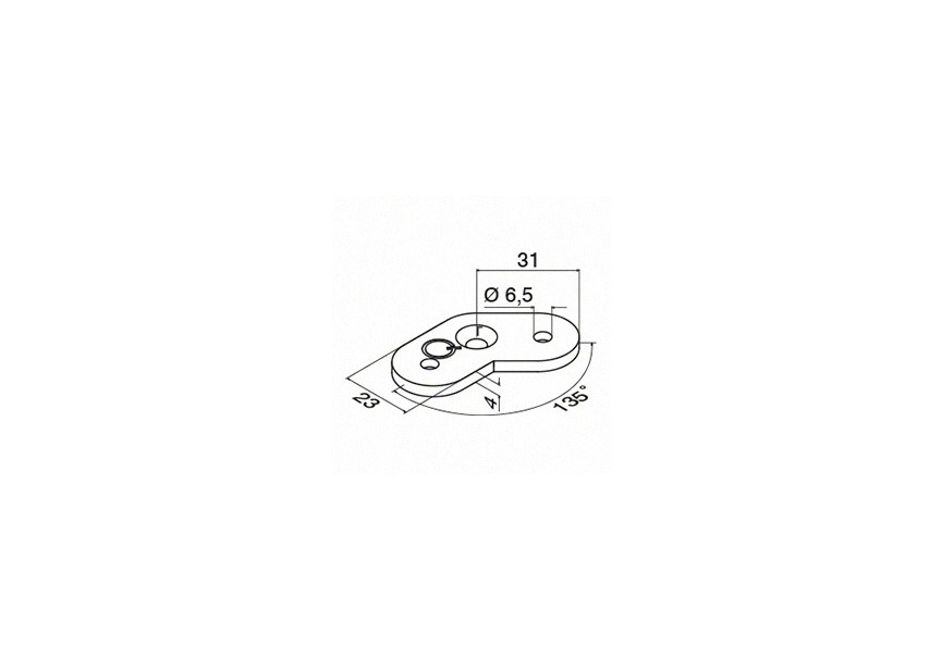 Berceau pour tube, 135°