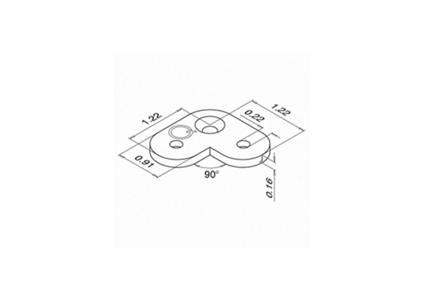 Berceau pour tube, 90°