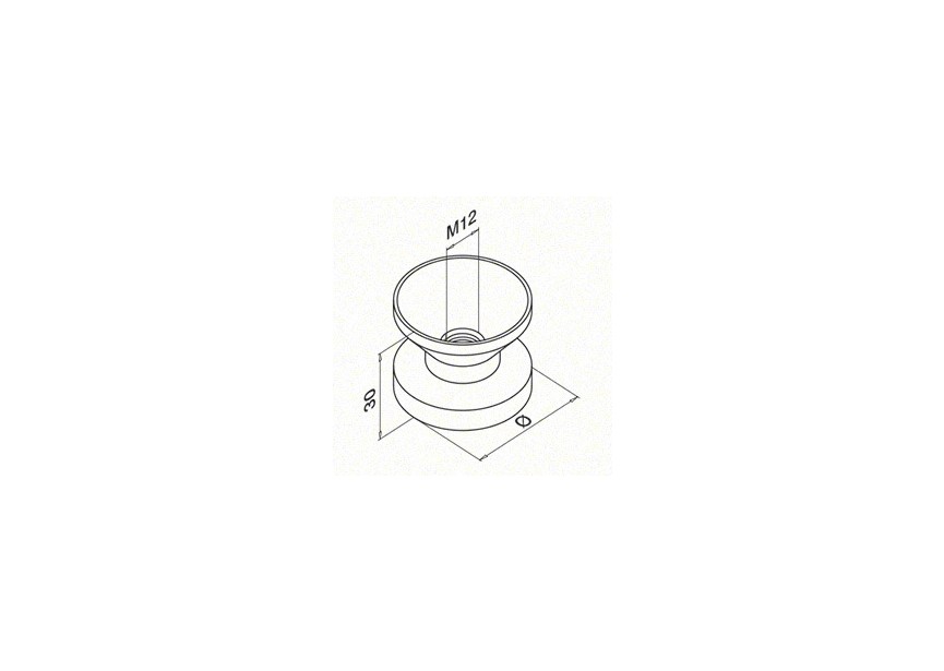 Binnenkern, buis Ø42,4 mm x 2 mm, M12 draad