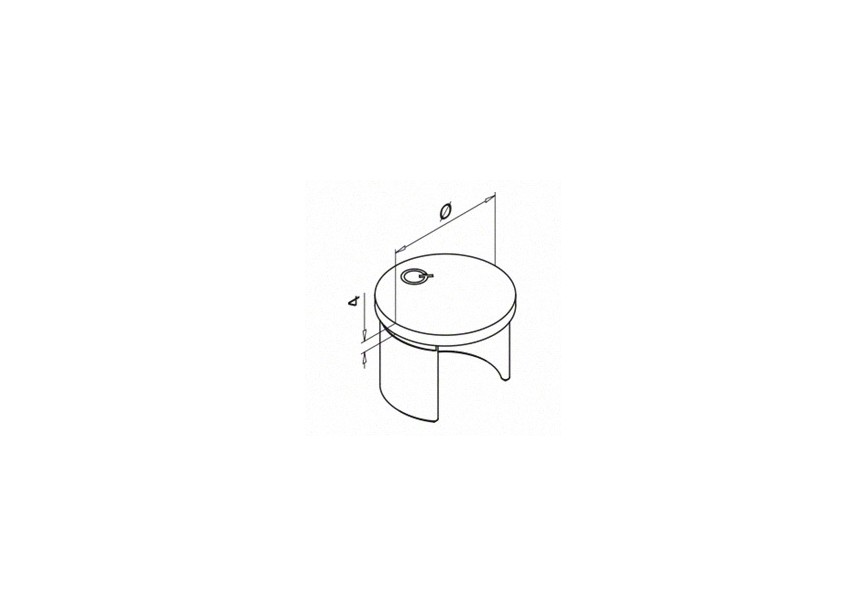 Embout, plat, pour tube à fond de gorge