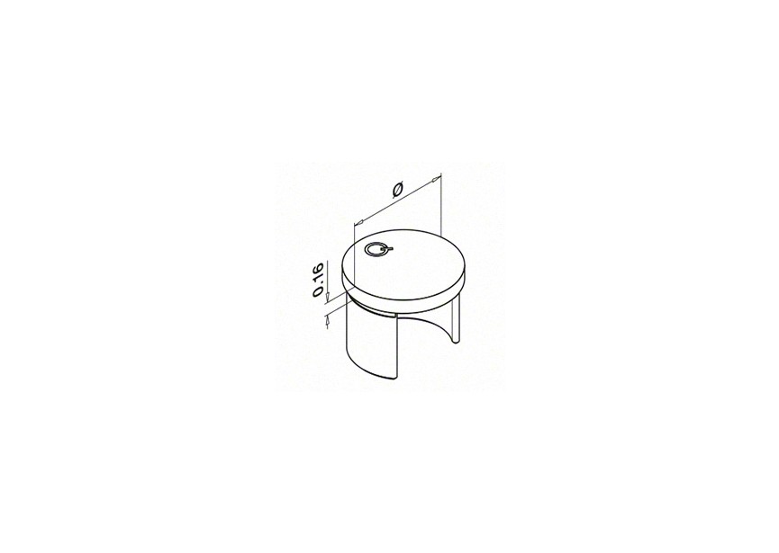 Embout, plat, pour tube à fond de gorge