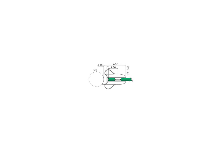 Schuifslot, buis Ø48,3 mm - glas 6 - 12,76 mm