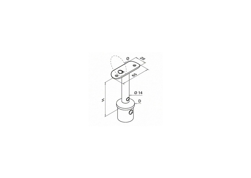 Buissteun, Ø42,4 mm x 2 mm