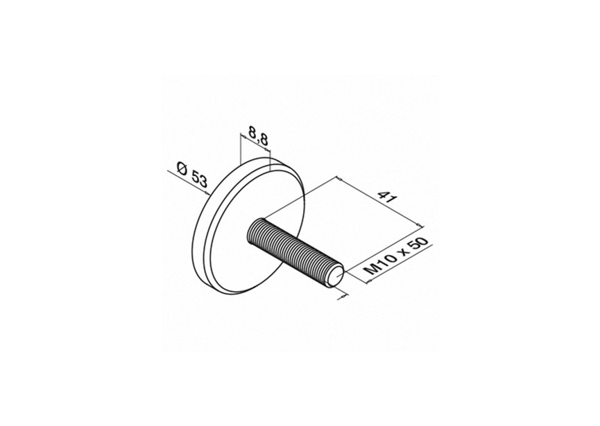 Disque de serrage pour MOD 0749, Ø50 mm, plat