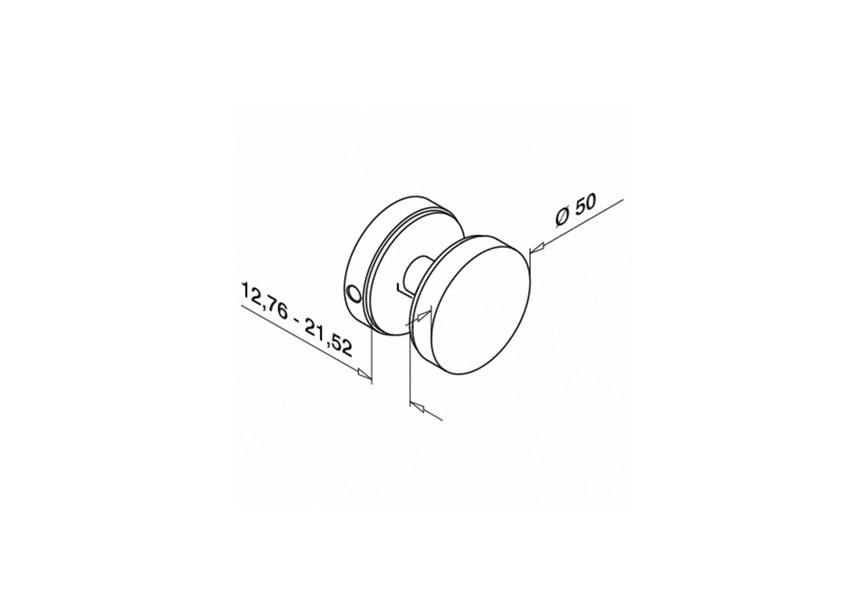 Glasverbinder, MOD 0742, Ø50 mm