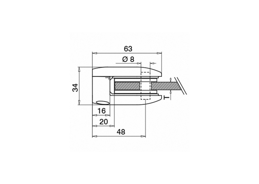 Glasklem, MOD 28, excl. klemrubbers