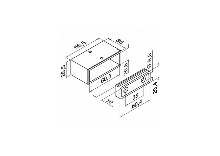 Embase murale, Square Line