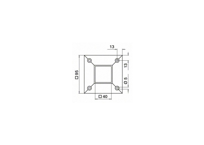 Embase murale, Square Line