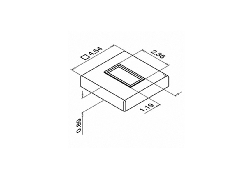 Afdekkap voor baluster, 60x30 mm