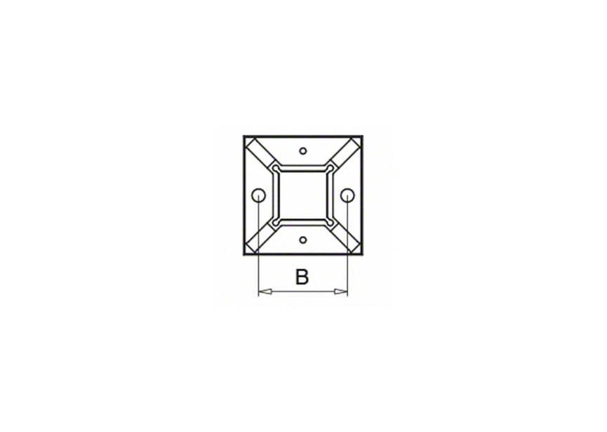 Aanlasflens, Square Line, buis 40x40 mm