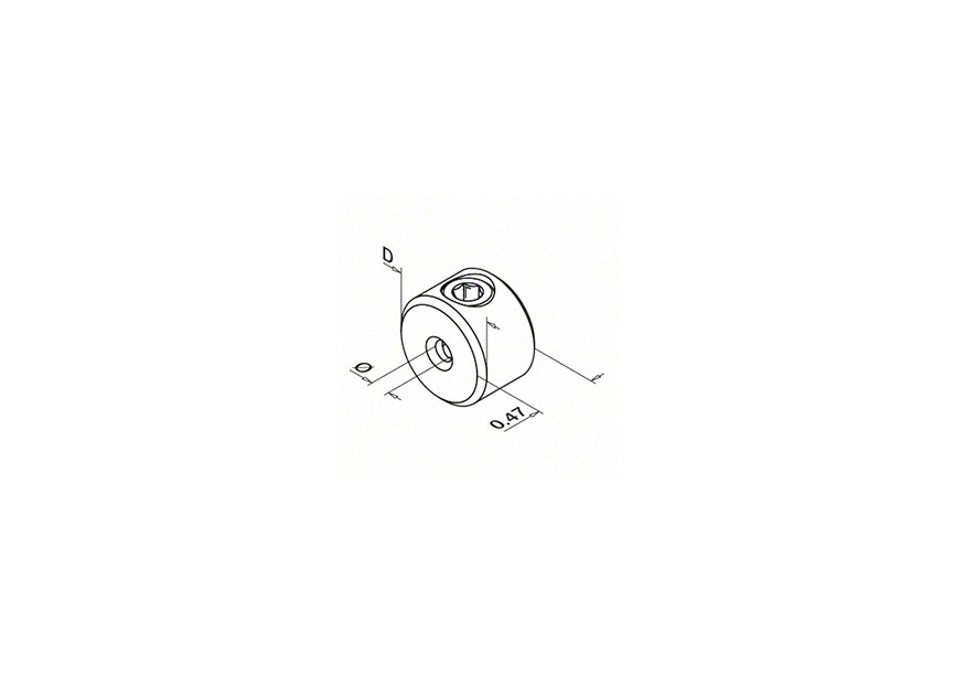 Kabelstopper voor kabelsysteem, 3,2 mm - 4 mm