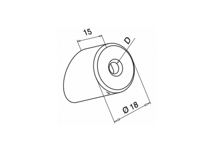 Kabelstopper voor kabelsysteem, 3,2 mm - 4 mm