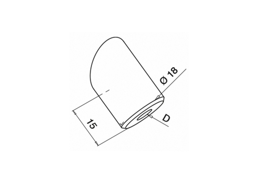 Kabelstopper voor kabelsysteem, 3,2 mm - 4 mm