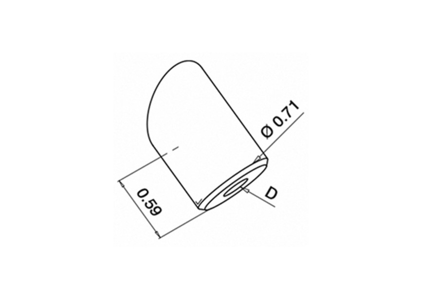 Kabelstopper voor kabelsysteem, 3,2 mm - 4 mm