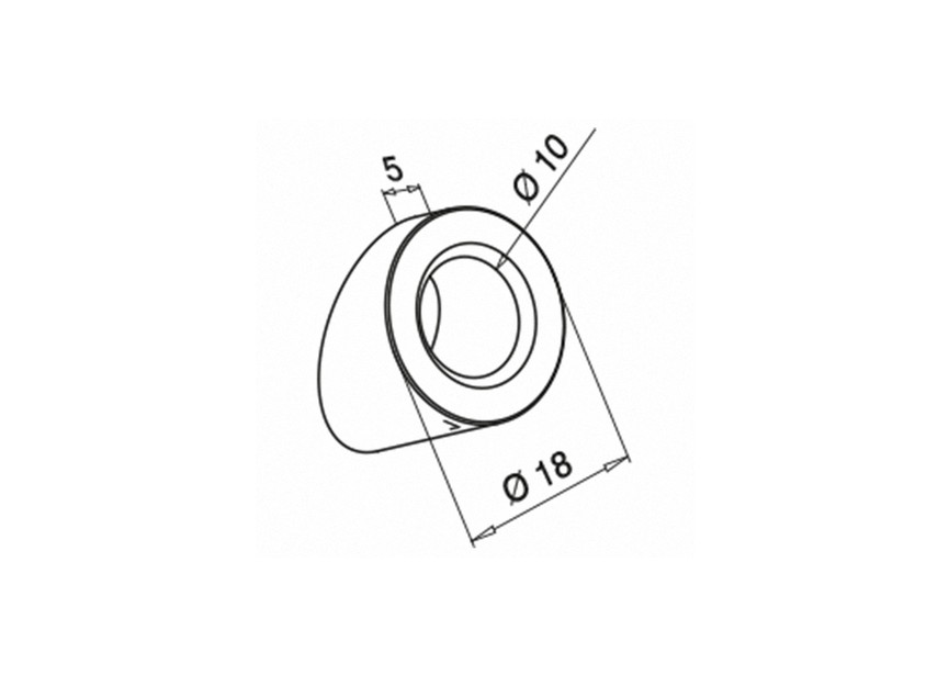 Afstandhouder voor kabelsysteem, 3,2 mm - 4 mm