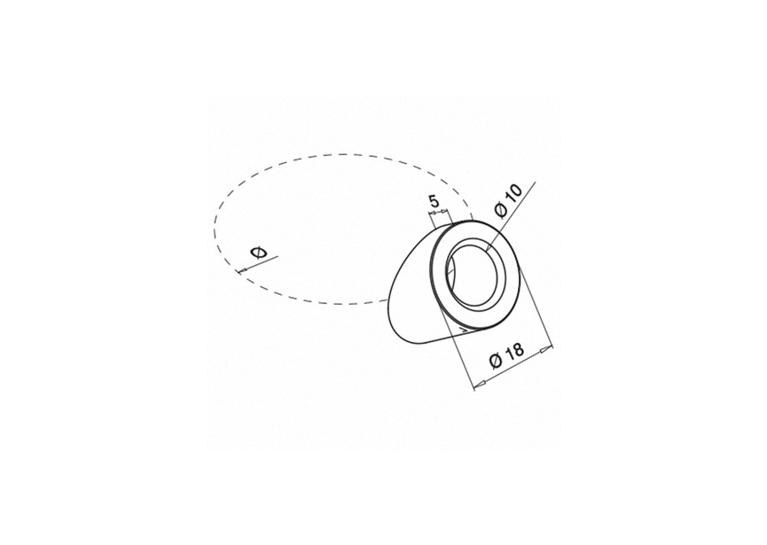 Afstandhouder voor kabelsysteem, 3,2 mm - 4 mm