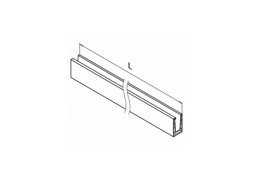 Easy Glass Up, vloerprofiel, topmontage