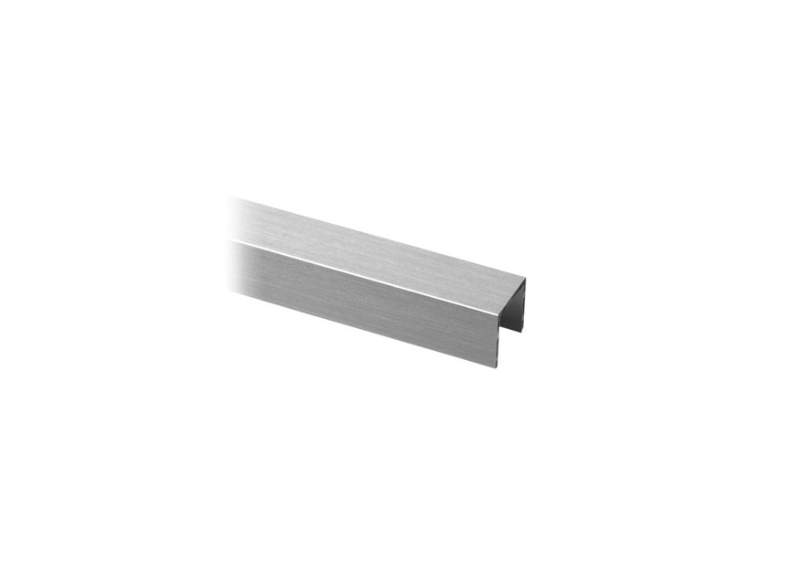 U-profiel, 17,25 x 15 x 2 mm, voor 12,76 mm glas