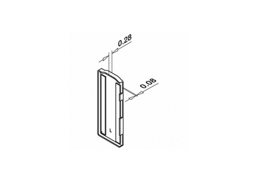 Embout, Easy Glass Slim, montage latéral