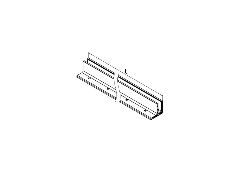 Easy Glass Smart F, profil de sol, mont. au sol