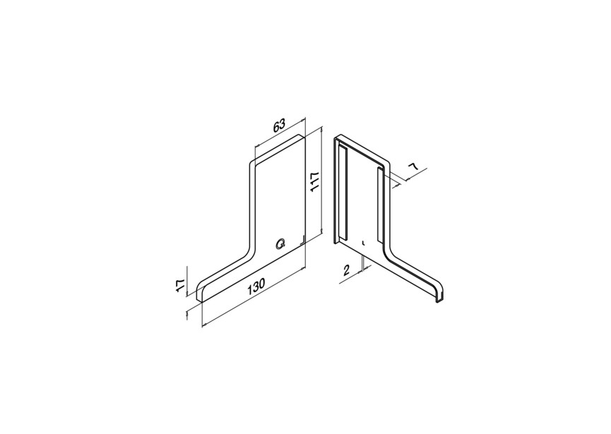 Embout, Easy Glass Smart F, montage au sol